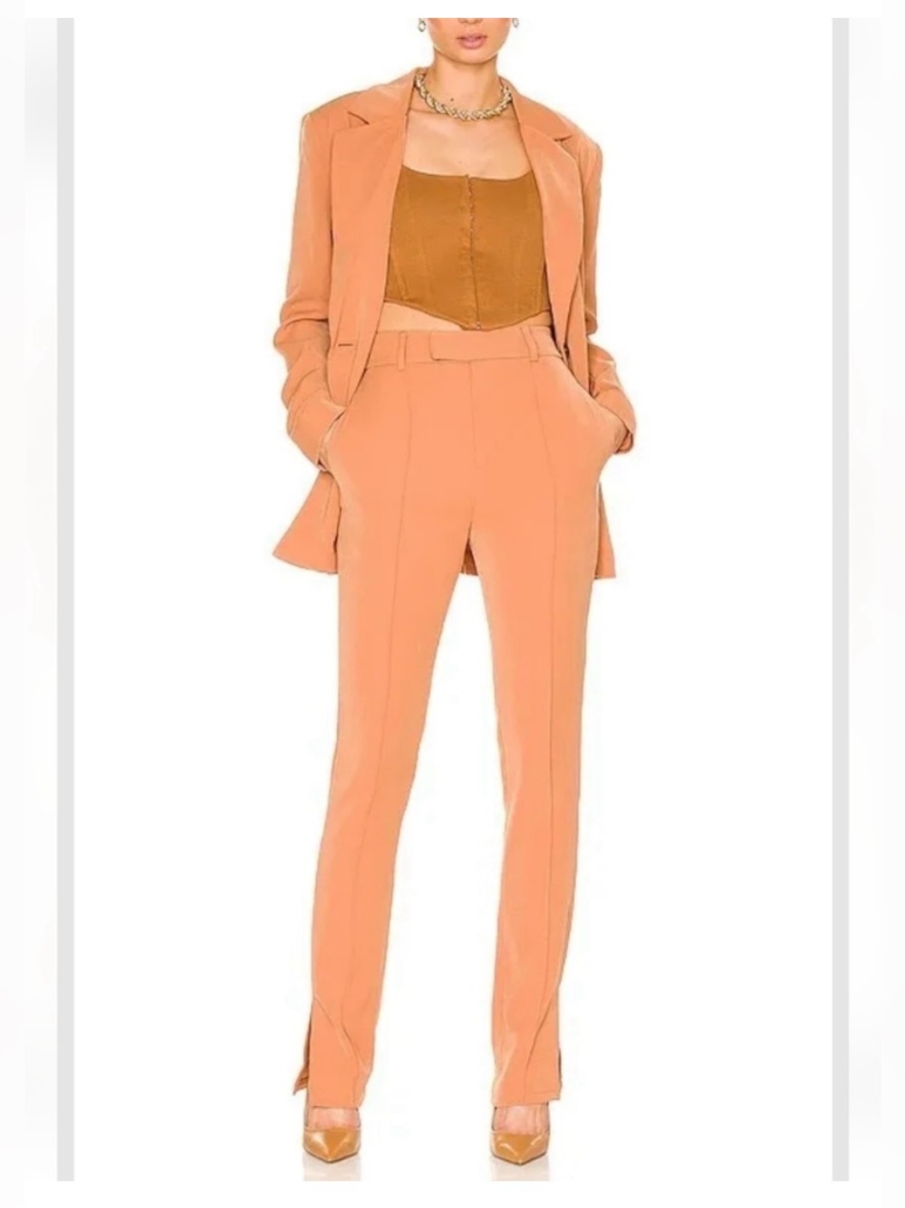 Lovers + Friends Diana Trouser Pants in Carmel XXS